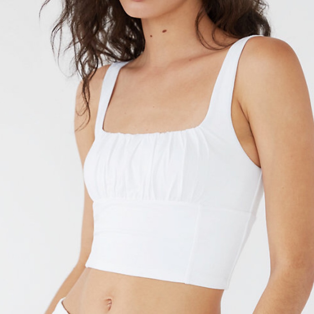 Wilfred Free Orbit White Sleeveless Crop Tank